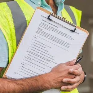 Man holding inspection clipboard-Croskey Real Estate