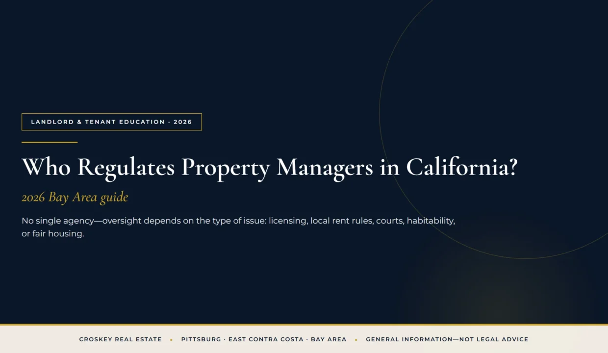 Who Regulates Property Managers in California? (2026 Guide for Bay Area Landlords & Tenants)